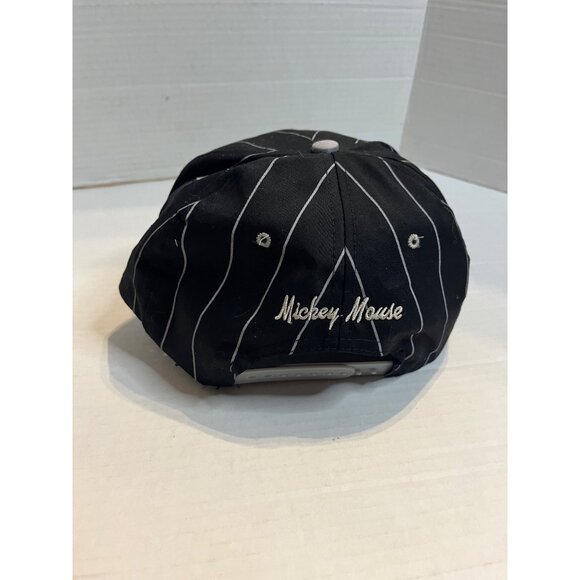 Vintage adult unisex Mickey Mouse Pinstripe Snapback Hat By Fresh Caps - Picture 2 of 11